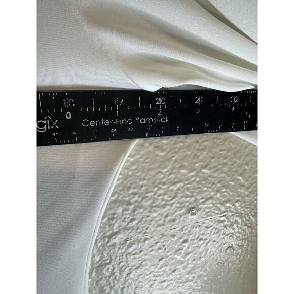 Karl Lagerfield Mixed Material Button Up Blouse Pleated Front Womens Size Small - Picture 8 of 9